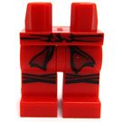 LEGO Rood Heupen en benen met Zwart en Dark Rood Riem en Sash en Knee Straps Patroon (3815)