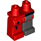 LEGO Red Hips with Red Right Leg and Black Left Leg with Diamonds (3815 / 73243)