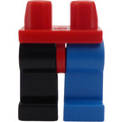 LEGO Red Hips with Right Black Leg and Left Blue Leg (3815)