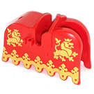 LEGO Rood Paard Barding met Geel Lions (2490)