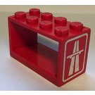 LEGO Rosso Tubo Reel 2 x 4 x 2 Supporto con Motorway logo (4209)