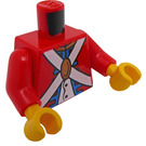 LEGO Rood Imperial Uniform met Knapsack (973 / 76382)