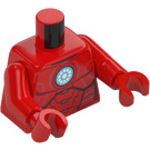 LEGO Rød Iron Mann med Rød Rustning Minifigur Overkropp (973 / 76382)