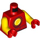 LEGO Rood Iron Man met Korte benen Minifiguur Torso (973 / 76382)