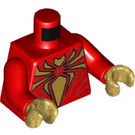 LEGO Červená Iron Pavouk - Černá Outlined Gold Emblem Minifigurka Trup (973 / 76382)