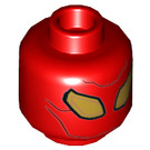 LEGO rouge Iron Araignée - Noir Outlined Gold Emblem Minifigure Diriger (Goujon solide encastré) (3626 / 68084)