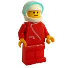 LEGO Red Jacket with Zipper, White helmet with transparent light blue visor Minifigure