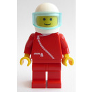 LEGO Red Jacket with Zipper, White helmet with transparent light blue visor Minifigure