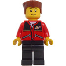 LEGO Red jacket zipper pockets and classic space logo Town Minifigure