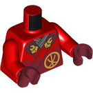 LEGO Rood Kai - Dragons Rising Robes Minifig Torso (973 / 76382)