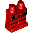 LEGO rouge Kai dans Tournament Outfit sans Sleeves Minifigure Hanches et jambes (3815 / 19314)