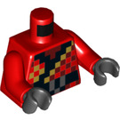 LEGO Rood Kai (Minecraft) Minifiguur Torso (973 / 76382)