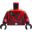 LEGO Rood Kai Torso met Ninjago Decoratie en Rood Tunic (973)