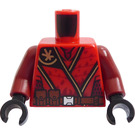 LEGO Rot Kai Torso mit Ninjago Deko und Rot Tunic (973 / 76382)