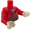 LEGO Czerwony Kimono Dziewczyna Tułów (973 / 88585)