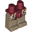 LEGO Rood Knee Minifigure Heupen en benen (3815 / 14638)