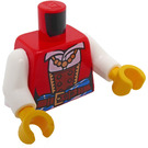 LEGO Rood Lady Anchor Minifig Torso (973 / 76382)
