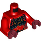 LEGO Rouge Lavaria Minifigurine Torse (973 / 76382)