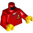 LEGO Rød LEGOLAND Staff Minifig Torso (973 / 76382)