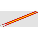 LEGO Red Long Flag with Yellow Stripe