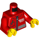 LEGO Rot Mail Pilot Minifigur Torso (973 / 76382)