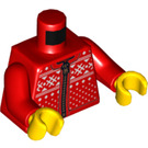 LEGO Rood Man in Rood Winter Jasje Minifiguur Torso (973 / 76382)