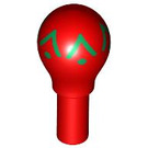 LEGO Red Maraca with Green Lines (90508 / 92124)