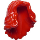 LEGO Rouge Mi-longueur Ondulé Cheveux (23187)