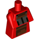 LEGO Röd Minecraft Kropp med Blacksmith Villager Utstyrsel med Brun Apron (25767 / 76989)