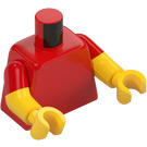 LEGO Červená Minifigurka Trup, Krátký sleeve s Žlutá Paže (973 / 16360)