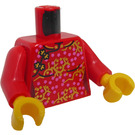 LEGO rouge Minifig Torse avec Fleurs (973)