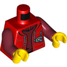 LEGO Rot Minifigur Torso mit Rot Jacke und Dunkelrot Pullover (973 / 76382)