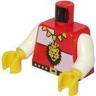 LEGO Rood Minifiguur Torso met Royal Knights Leeuw Hoofd  (973)