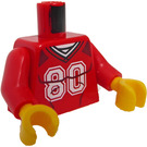 LEGO rot Minifig Torso mit Weiß "80" (973)