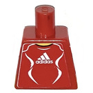 LEGO rot Minifig Torso ohne Arme mit Adidas Logo und #2 auf Der Rücken Aufkleber (973)
