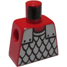 LEGO Rød Minifig Torso uden arme med Slot Chainmail (973)