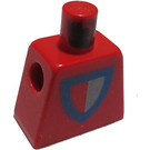 LEGO Rojo Minifigura Torso sin brazos con Castillo Rojo/Grey (973)