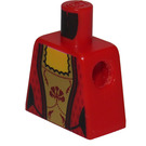 LEGO Rood Minifiguur Torso zonder armen met Decoratie (973)