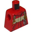 LEGO Rojo Minifigura Torso sin brazos con Decoración (973)