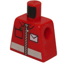 LEGO Rojo Minifigura Torso sin brazos con Decoración (973)