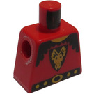 LEGO rot Minifig Torso ohne Arme mit Drachen Kopf (973)
