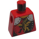 LEGO Rood Minifiguur Torso zonder armen met Draak Standing Decoratie (973)