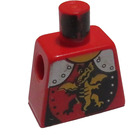 LEGO rot Minifig Torso ohne Arme mit Drachen Standing Dekoration (973)