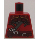 LEGO Rot Minifigur Torso ohne Arme mit Kai ZX (973)