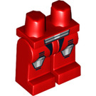 LEGO rot Minifigure Hüften und Beine mit Grau und Weiß Knee Pads und Gürtel (13086 / 13087)
