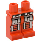 LEGO Rood Minifiguur Heupen en benen met Zilver Pantser (3815)