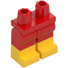 LEGO Rood Minifiguur Heupen en benen met Geel Boots (21019 / 79690)