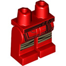 LEGO Red Minifigure Hips with Dark Red Sash, Tan Knee Wrappings (3815 / 51570)