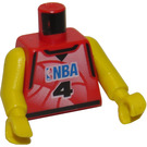 LEGO rouge Minifigure NBA Torse