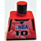 LEGO Rood Minifiguur NBA Torso met NBA Player Number 10